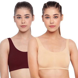 NYKD Women's Everyday Cotton Padded Sports Bra (BUY 1 GET 1 FREE ) (PACK OF 2)